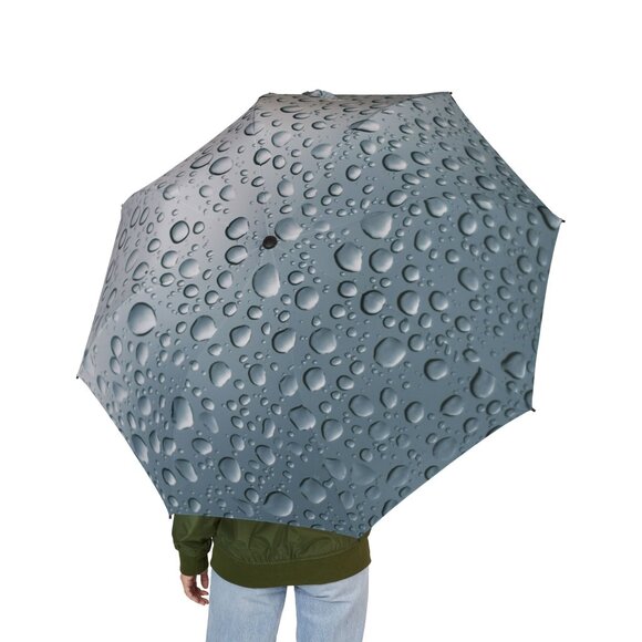 Umbrella - Rain Drops, Fog, Rainy Day Accessory, Compact Travel Canopy - Picture 4 of 6
